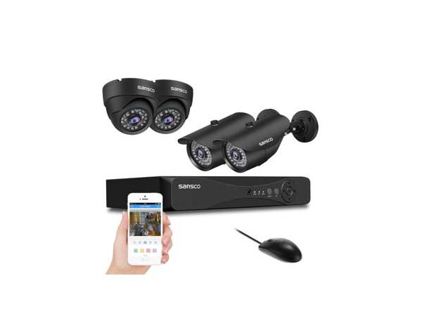 AHD - SANSCO 1080p CCTV Camera System with 4x 2MP Bullet & Dome Cameras